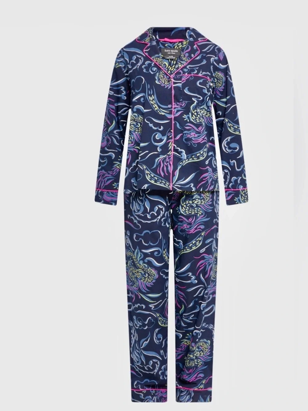 Kate Spade New York “Dragon Print” 2 Piece Pajama Set. Women’s size Medium.